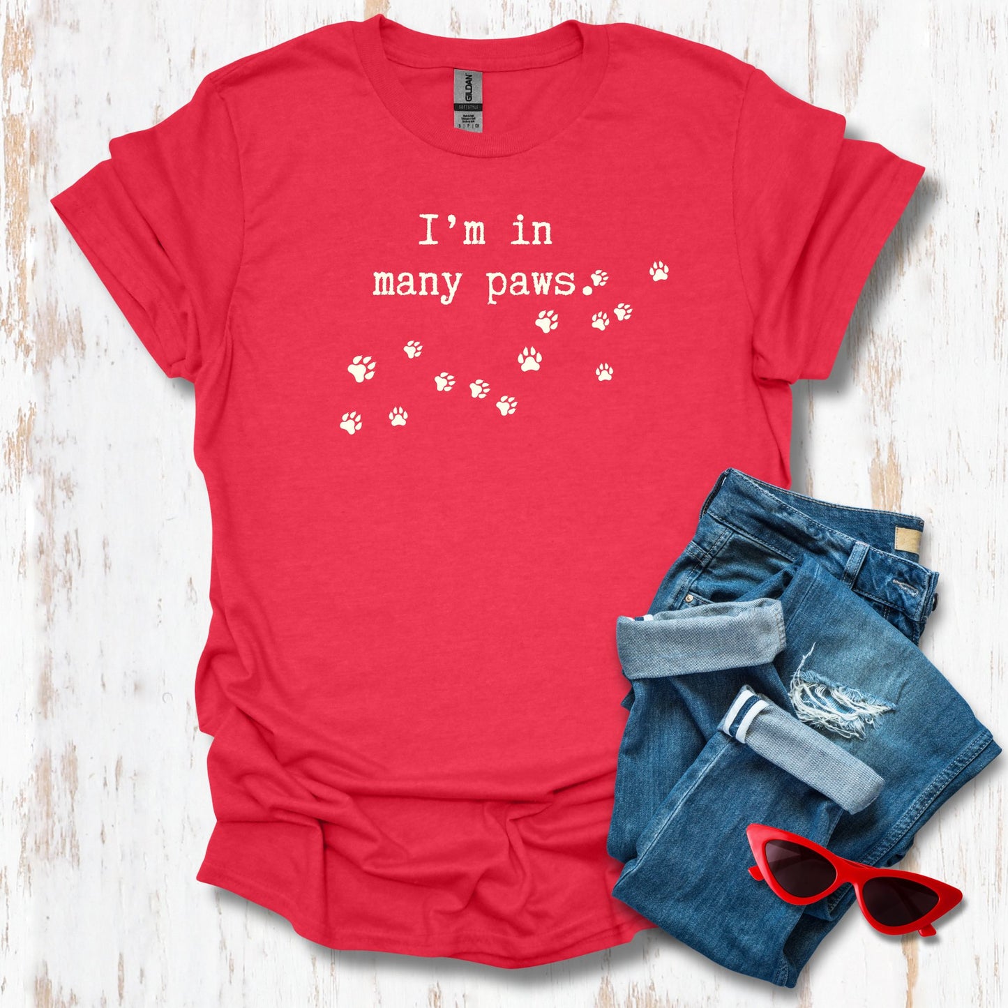 I'm In Many Paws Paws Unisex Tee