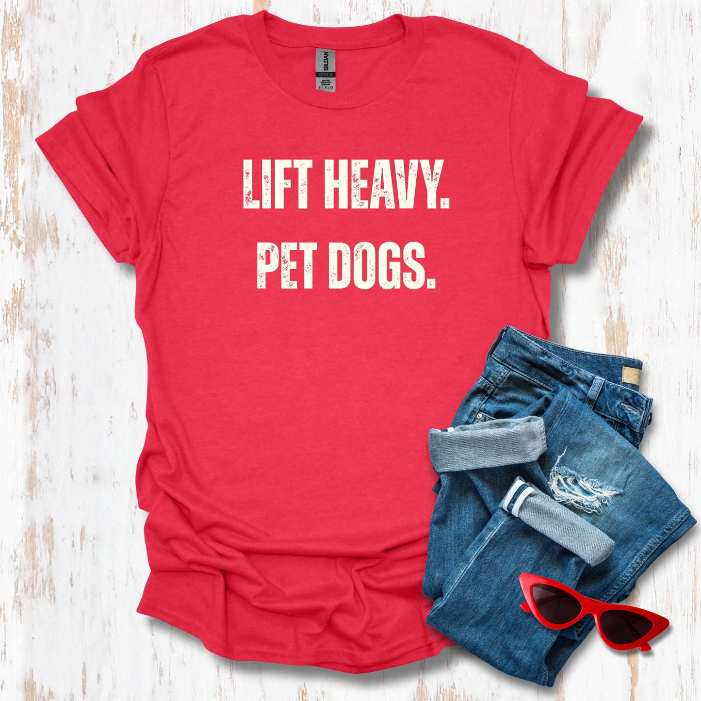 Lift Heavy Pet Dogs Unisex Tee