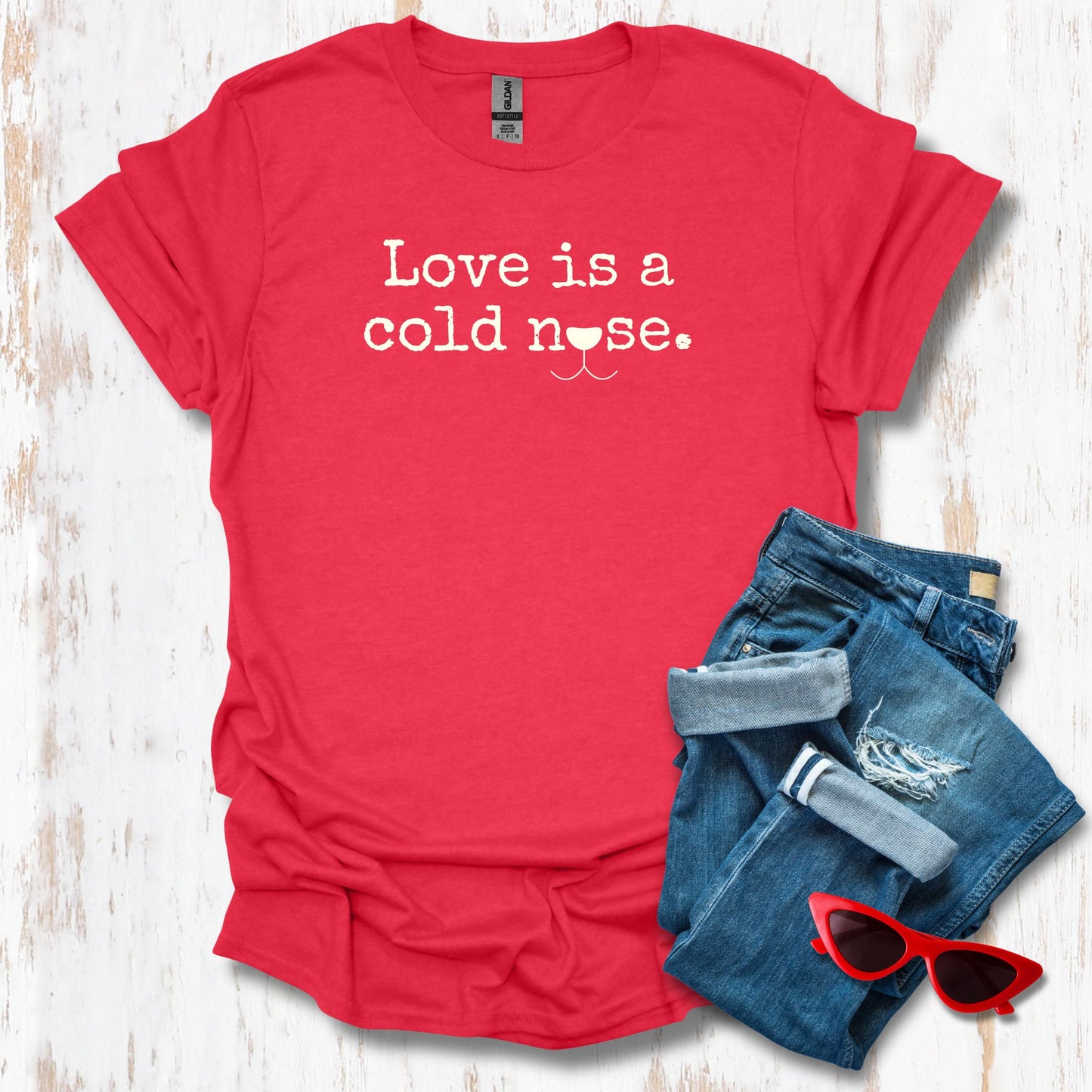 Love Is A Cold Nose Unisex Tee