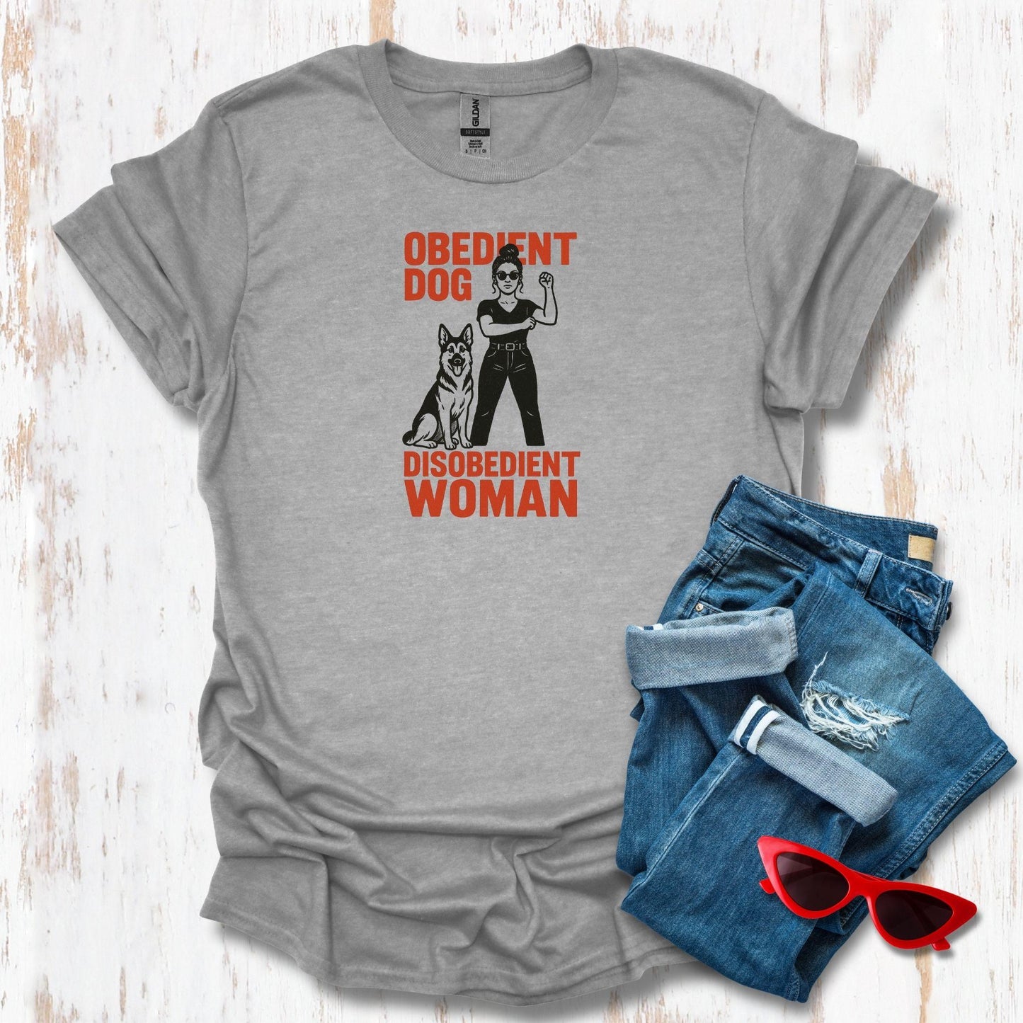 Obedient Dog Disobedient Woman Unisex Tee