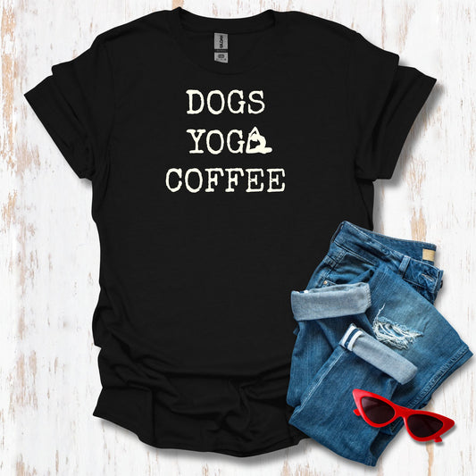 Dogs. Yoga Pigeon. Coffee Unisex Tee